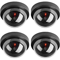 AlfaView Cámara Falsa- Cámara de Vigilancia Falsa Simulada con Bala Solar Cámara Domo CCTV de Seguridad con Luz LED…